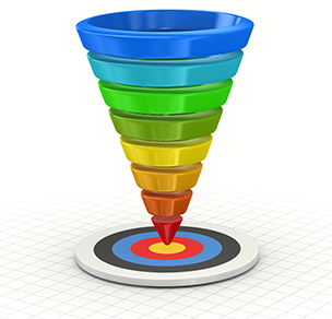Sechs Stufen bis zur Einstellung Recruiting Funnel als Trichtermodell